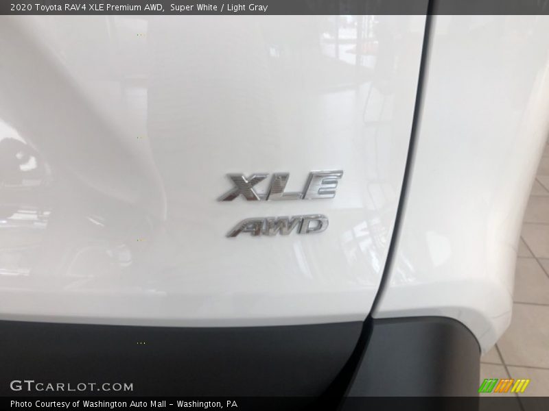 Super White / Light Gray 2020 Toyota RAV4 XLE Premium AWD