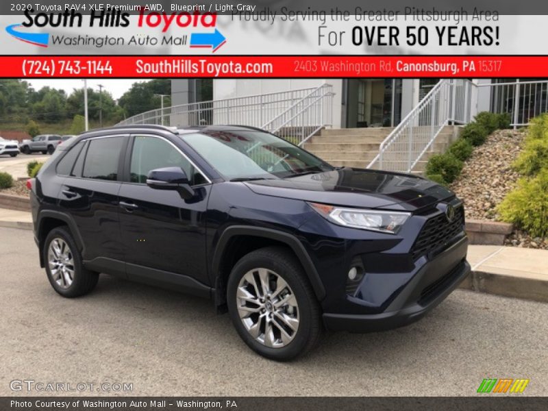 Blueprint / Light Gray 2020 Toyota RAV4 XLE Premium AWD