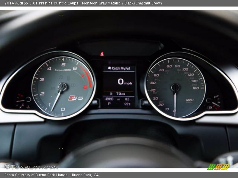 Monsoon Gray Metallic / Black/Chestnut Brown 2014 Audi S5 3.0T Prestige quattro Coupe