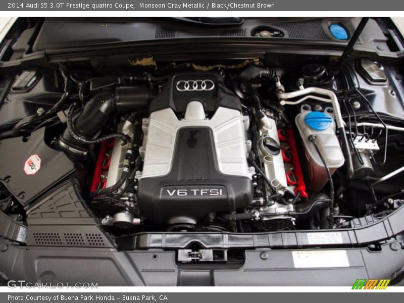 Monsoon Gray Metallic / Black/Chestnut Brown 2014 Audi S5 3.0T Prestige quattro Coupe