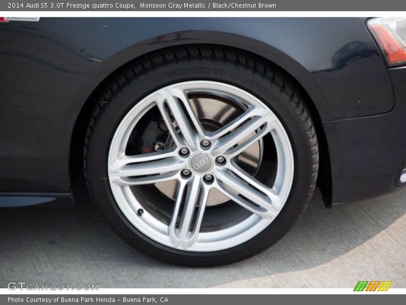 Monsoon Gray Metallic / Black/Chestnut Brown 2014 Audi S5 3.0T Prestige quattro Coupe