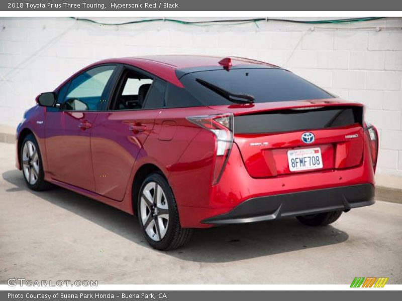 Hypersonic Red / Black 2018 Toyota Prius Three Touring