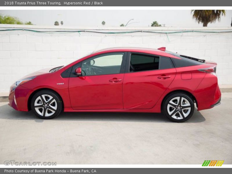 Hypersonic Red / Black 2018 Toyota Prius Three Touring