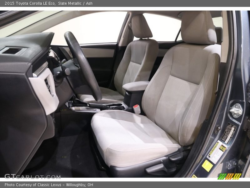 Front Seat of 2015 Corolla LE Eco