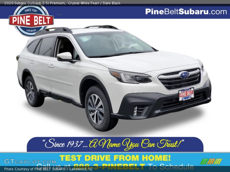 Crystal White Pearl / Slate Black 2020 Subaru Outback 2.5i Premium