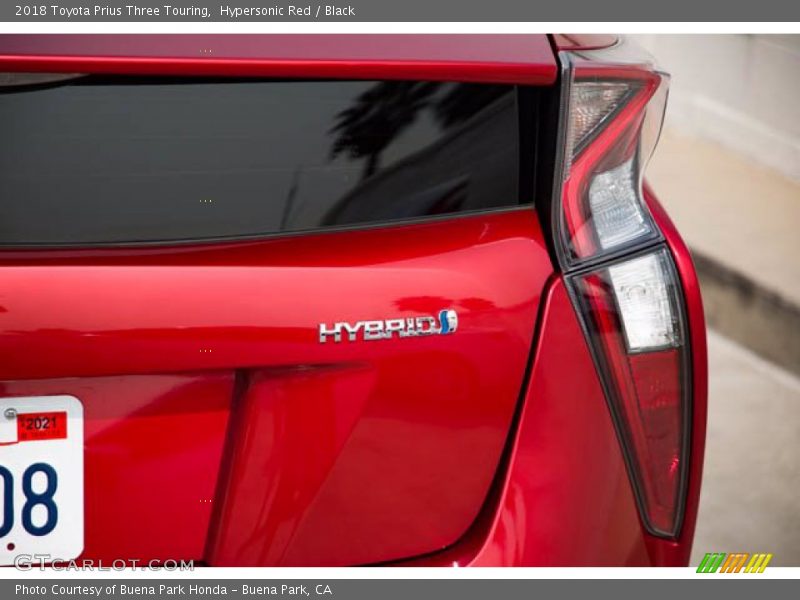 Hypersonic Red / Black 2018 Toyota Prius Three Touring