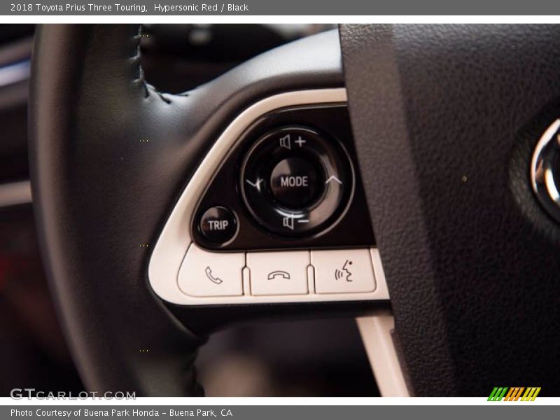 Hypersonic Red / Black 2018 Toyota Prius Three Touring