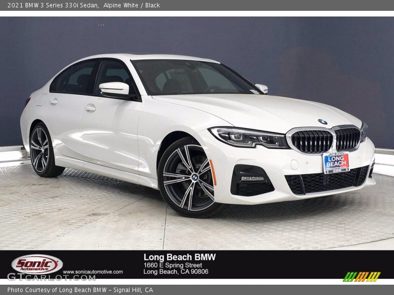 Alpine White / Black 2021 BMW 3 Series 330i Sedan