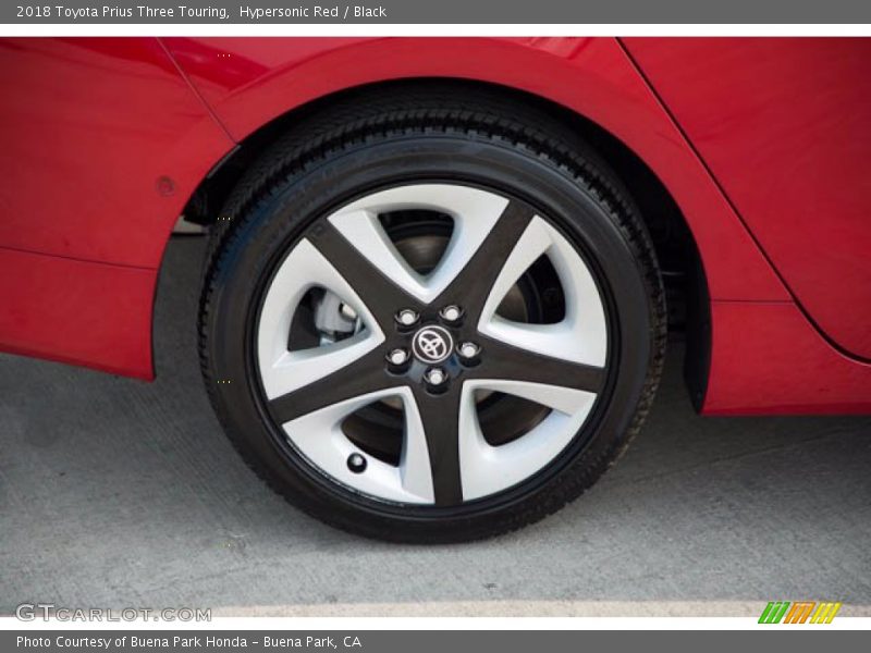 Hypersonic Red / Black 2018 Toyota Prius Three Touring
