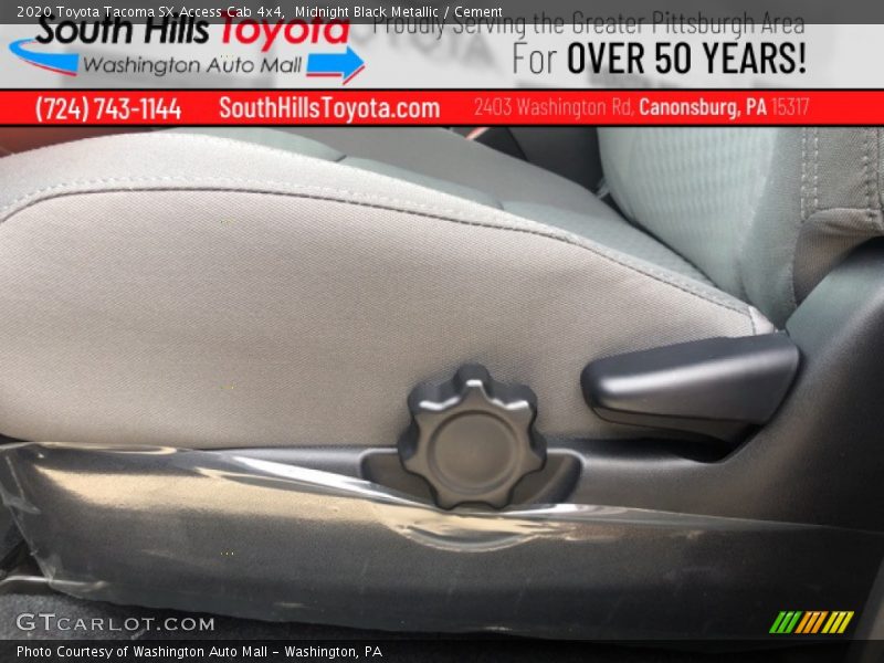 Midnight Black Metallic / Cement 2020 Toyota Tacoma SX Access Cab 4x4
