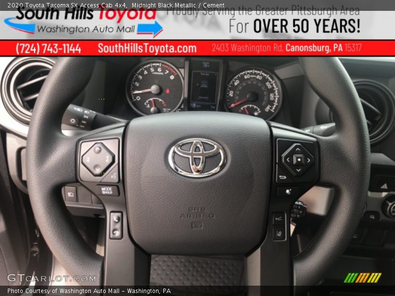 Midnight Black Metallic / Cement 2020 Toyota Tacoma SX Access Cab 4x4