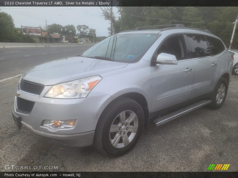 Silver Ice Metallic / Ebony 2010 Chevrolet Traverse LT AWD