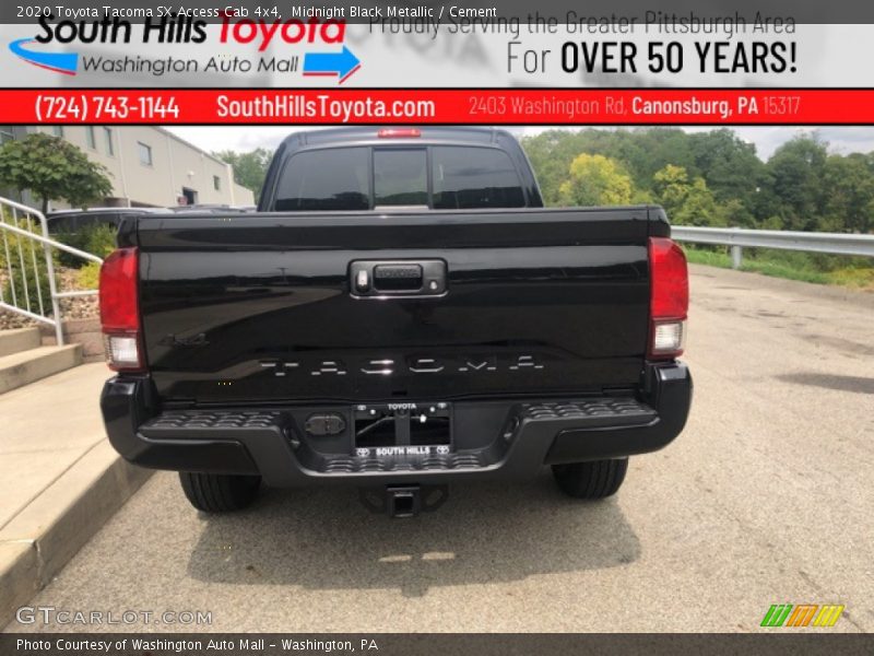 Midnight Black Metallic / Cement 2020 Toyota Tacoma SX Access Cab 4x4