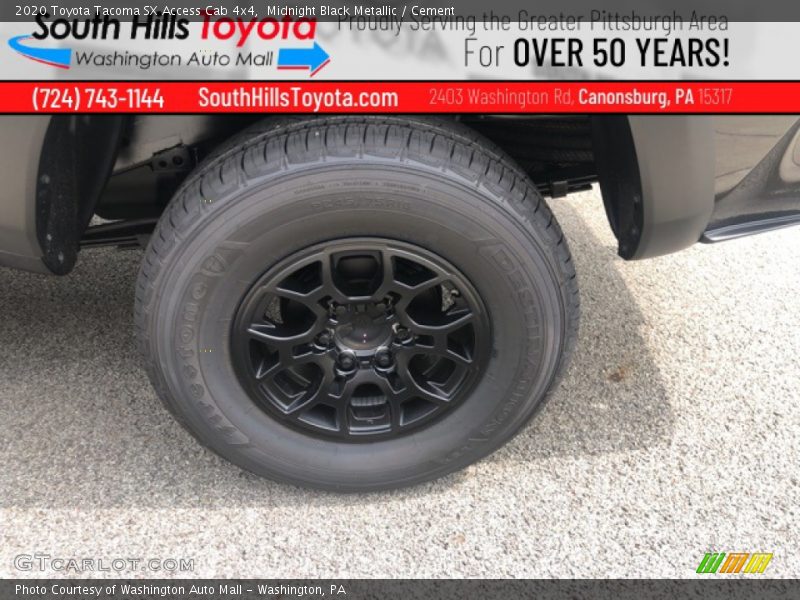 Midnight Black Metallic / Cement 2020 Toyota Tacoma SX Access Cab 4x4