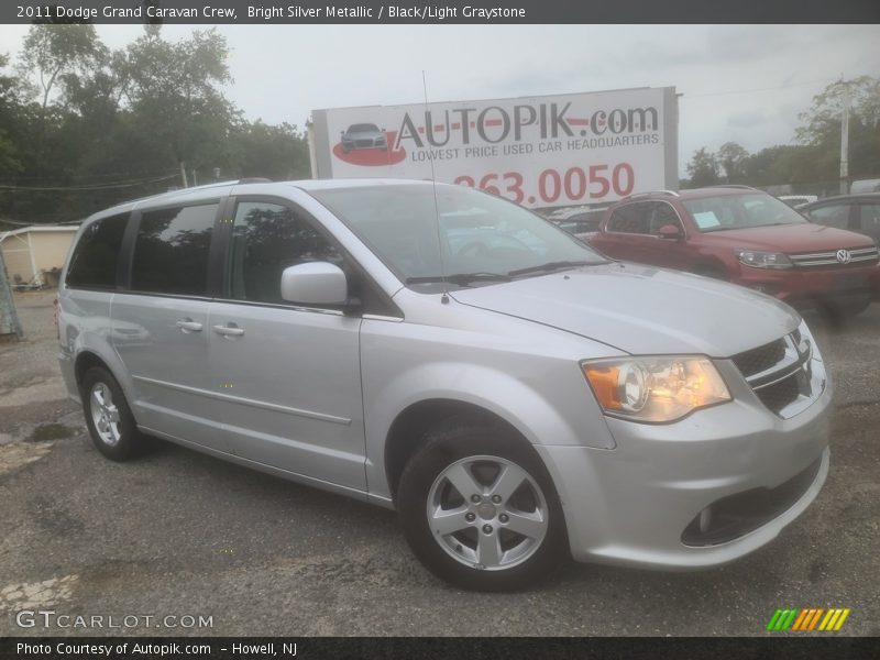 Bright Silver Metallic / Black/Light Graystone 2011 Dodge Grand Caravan Crew