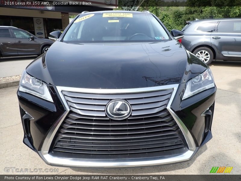 Obsidian Black / Black 2016 Lexus RX 350 AWD