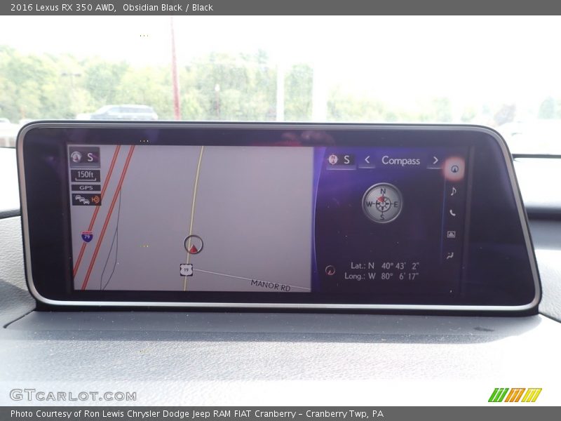Obsidian Black / Black 2016 Lexus RX 350 AWD