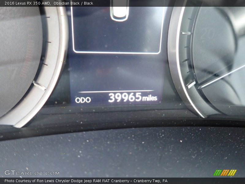 Obsidian Black / Black 2016 Lexus RX 350 AWD