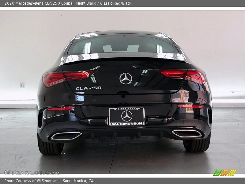Night Black / Classic Red/Black 2020 Mercedes-Benz CLA 250 Coupe