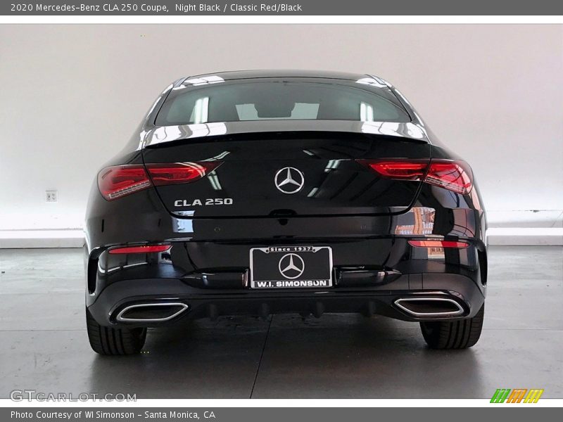 Night Black / Classic Red/Black 2020 Mercedes-Benz CLA 250 Coupe