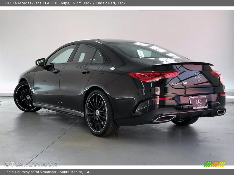 Night Black / Classic Red/Black 2020 Mercedes-Benz CLA 250 Coupe