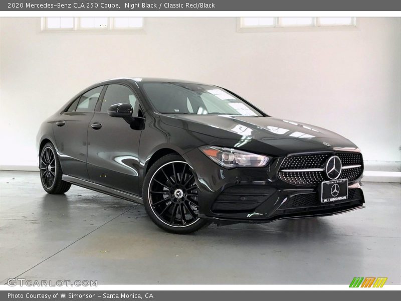 Night Black / Classic Red/Black 2020 Mercedes-Benz CLA 250 Coupe