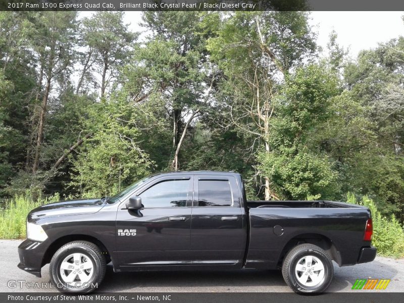 Brilliant Black Crystal Pearl / Black/Diesel Gray 2017 Ram 1500 Express Quad Cab