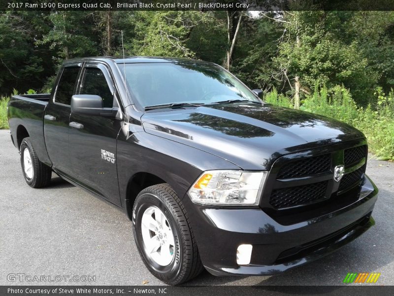 Brilliant Black Crystal Pearl / Black/Diesel Gray 2017 Ram 1500 Express Quad Cab
