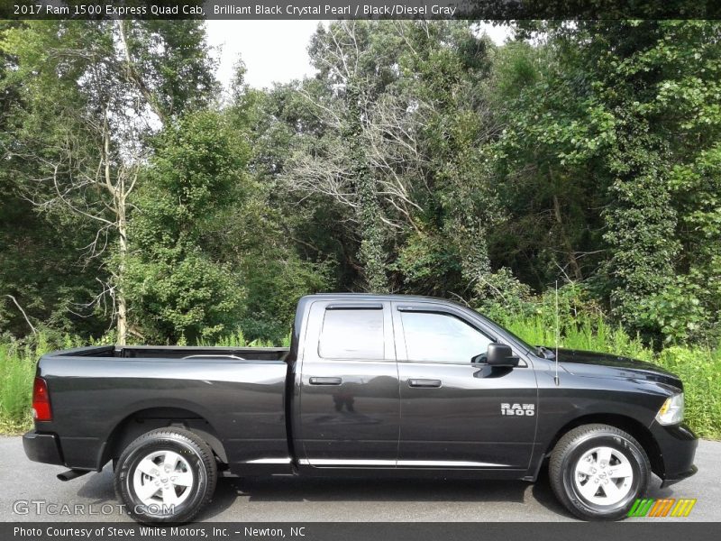 Brilliant Black Crystal Pearl / Black/Diesel Gray 2017 Ram 1500 Express Quad Cab