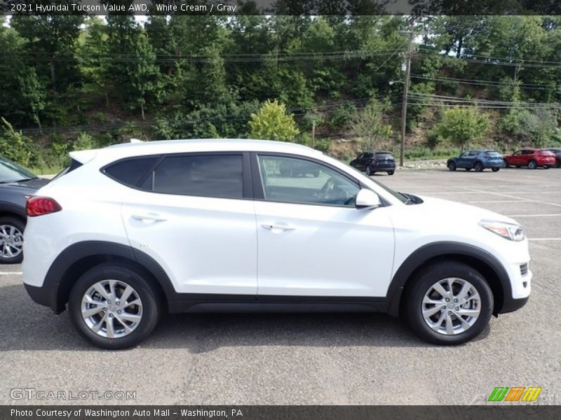 White Cream / Gray 2021 Hyundai Tucson Value AWD