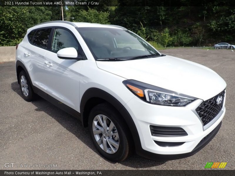 White Cream / Gray 2021 Hyundai Tucson Value AWD