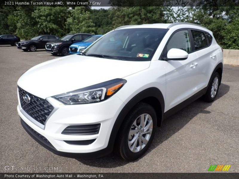 White Cream / Gray 2021 Hyundai Tucson Value AWD