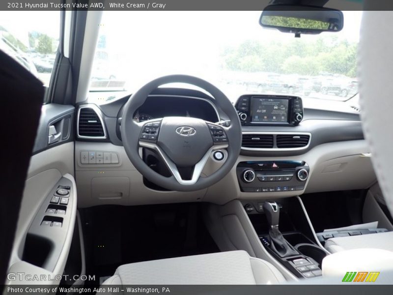 White Cream / Gray 2021 Hyundai Tucson Value AWD