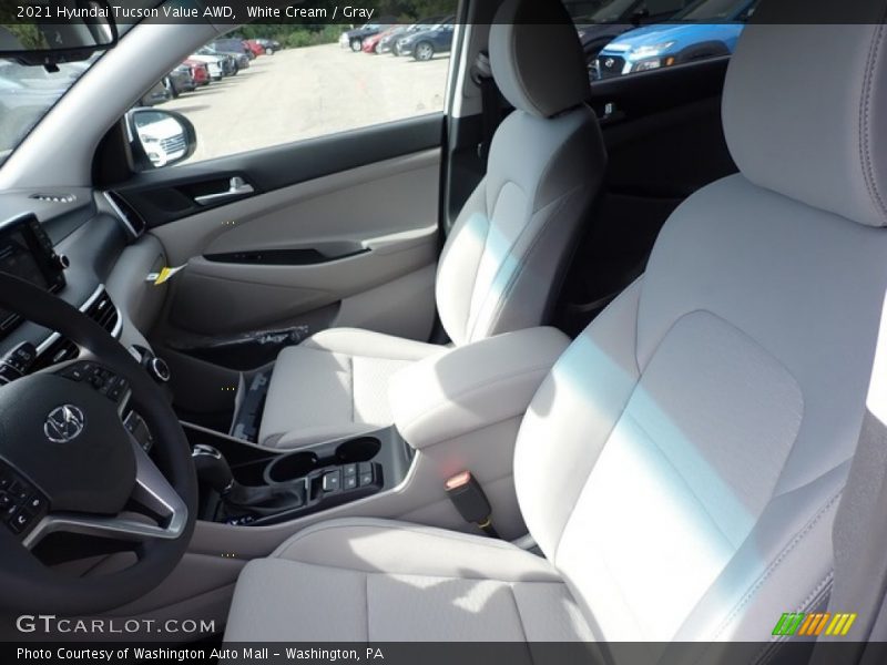 White Cream / Gray 2021 Hyundai Tucson Value AWD