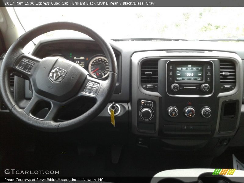 Brilliant Black Crystal Pearl / Black/Diesel Gray 2017 Ram 1500 Express Quad Cab