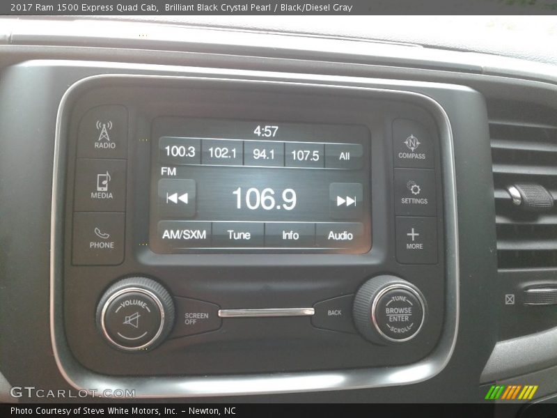 Brilliant Black Crystal Pearl / Black/Diesel Gray 2017 Ram 1500 Express Quad Cab