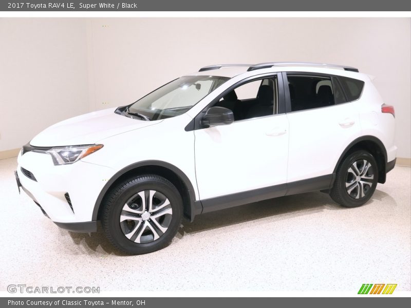 Super White / Black 2017 Toyota RAV4 LE