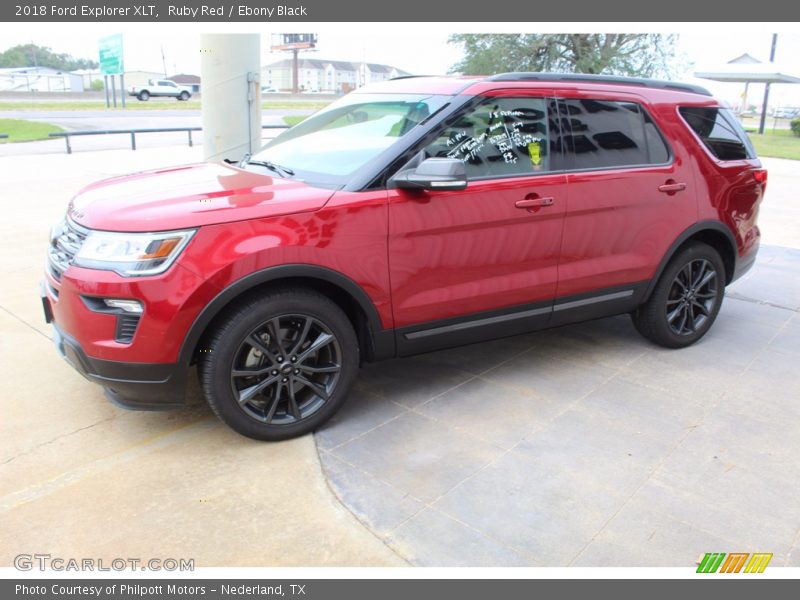 Ruby Red / Ebony Black 2018 Ford Explorer XLT