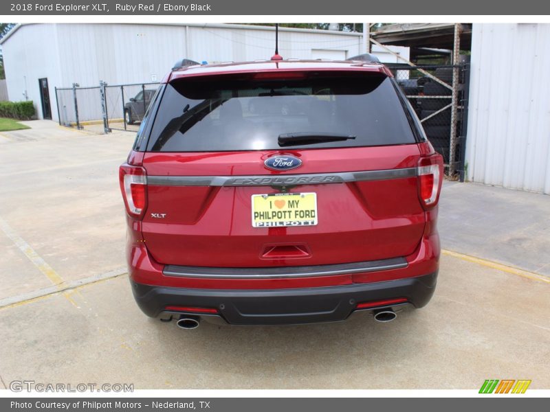 Ruby Red / Ebony Black 2018 Ford Explorer XLT