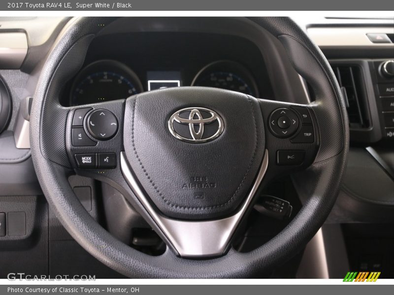 Super White / Black 2017 Toyota RAV4 LE