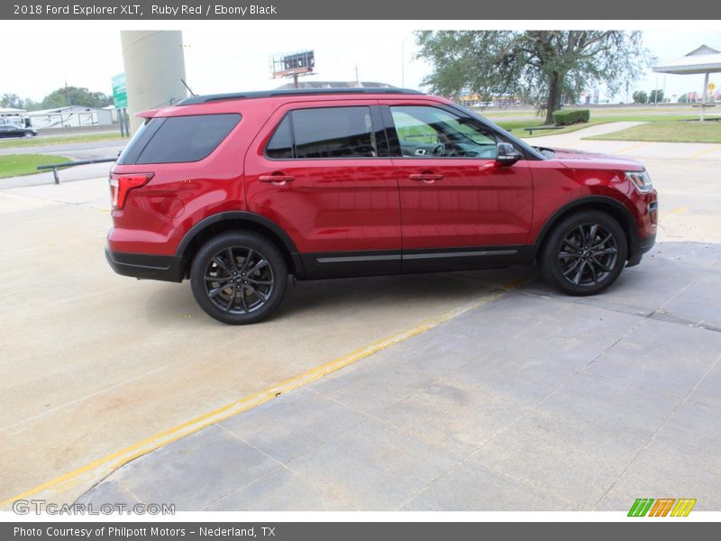 Ruby Red / Ebony Black 2018 Ford Explorer XLT