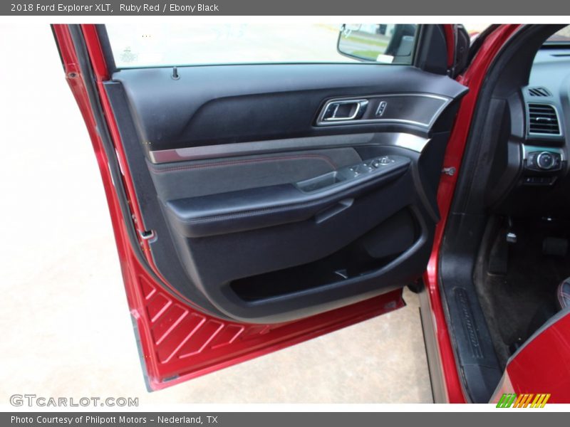 Ruby Red / Ebony Black 2018 Ford Explorer XLT