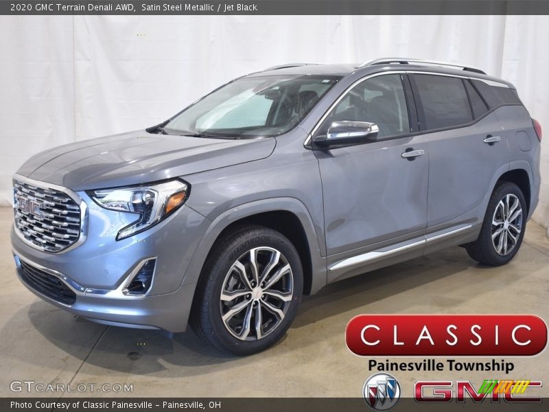 Satin Steel Metallic / Jet Black 2020 GMC Terrain Denali AWD