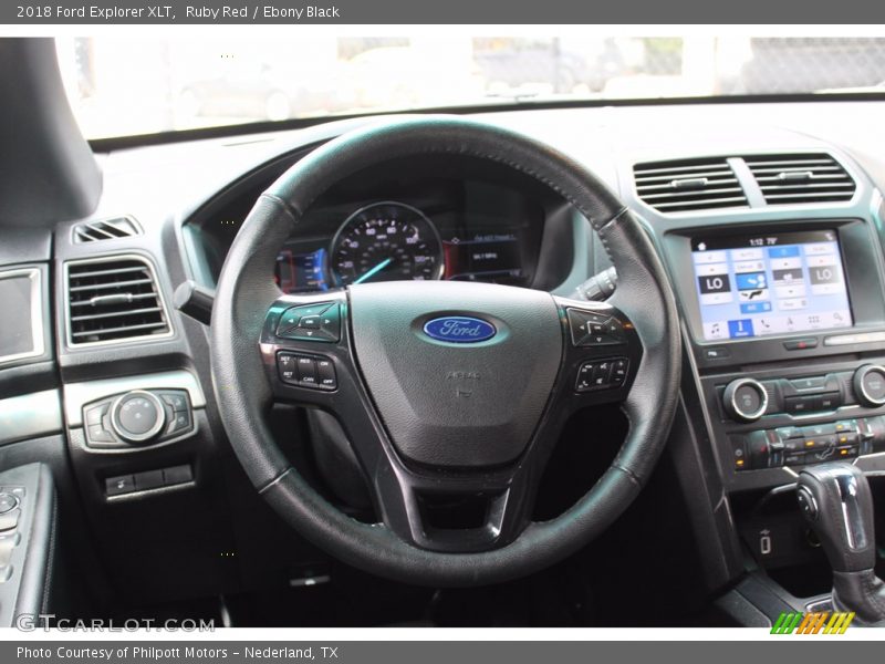 Ruby Red / Ebony Black 2018 Ford Explorer XLT