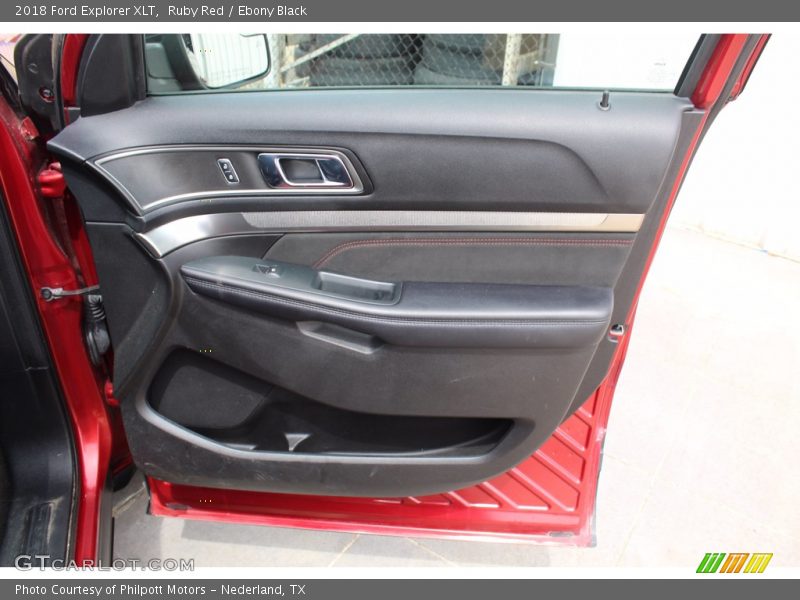 Ruby Red / Ebony Black 2018 Ford Explorer XLT