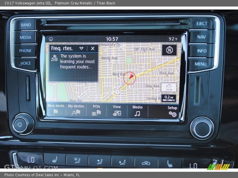 Navigation of 2017 Jetta SEL