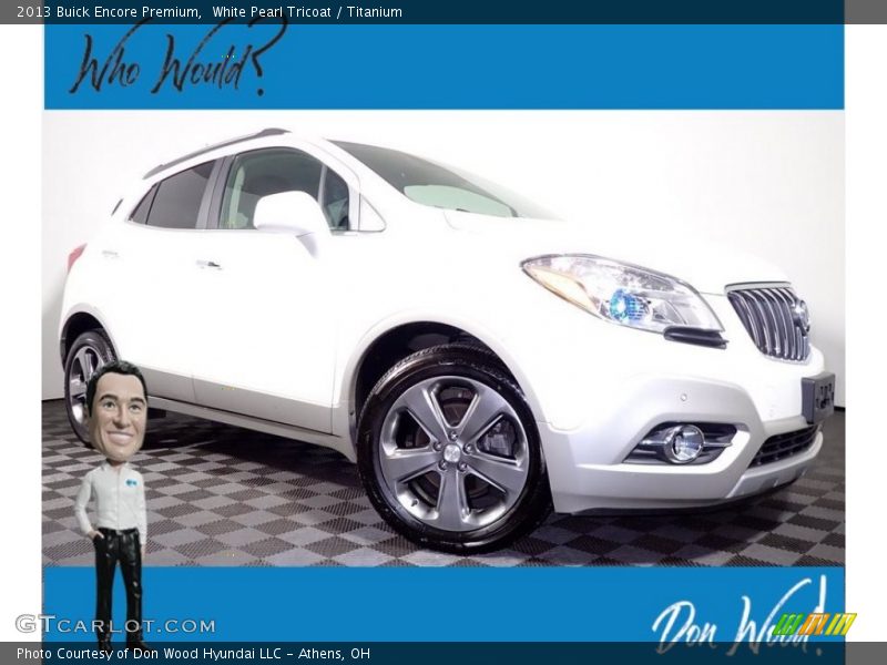 White Pearl Tricoat / Titanium 2013 Buick Encore Premium