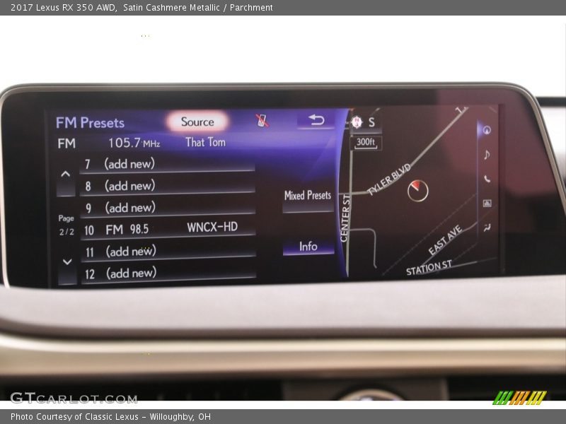 Satin Cashmere Metallic / Parchment 2017 Lexus RX 350 AWD