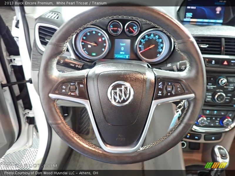 White Pearl Tricoat / Titanium 2013 Buick Encore Premium