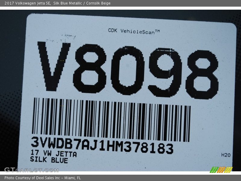 Silk Blue Metallic / Cornsilk Beige 2017 Volkswagen Jetta SE
